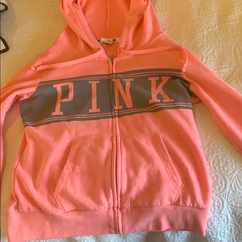 Size:M VS PINK (bright pink) zip-up hoodie